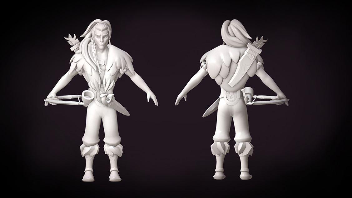MMORPG Game Archer Character Design. Process - Walla Walla Studio