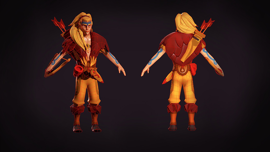 MMORPG Game Archer Character Design - Walla Walla Studio
