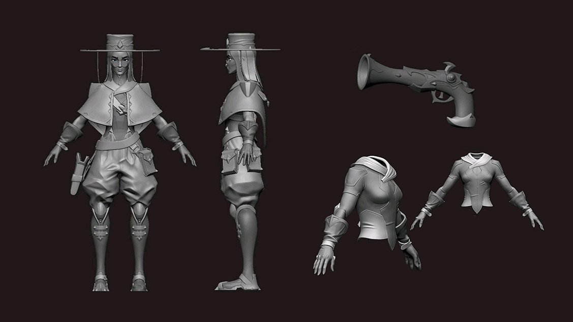 MMORPG Game Female Character Design. Process - Walla Walla Studio