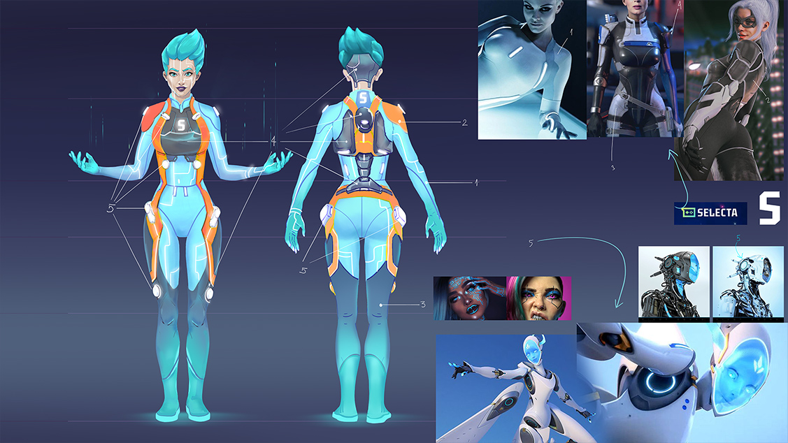 Scifi Game Female Character Design. Concept - Walla Walla Studio