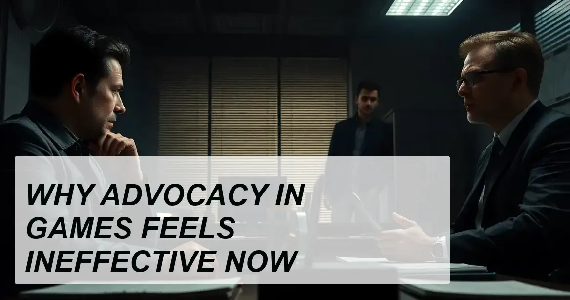 Production Insight: WHY ADVOCACY IN GAMES FEELS INEFFECTIVE NOW - Walla Walla Studio