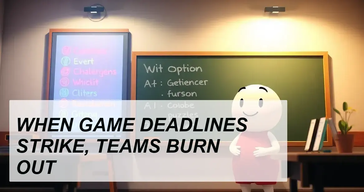 Production Insight: WHEN GAME DEADLINES STRIKE, TEAMS BURN OUT - Walla Walla Studio