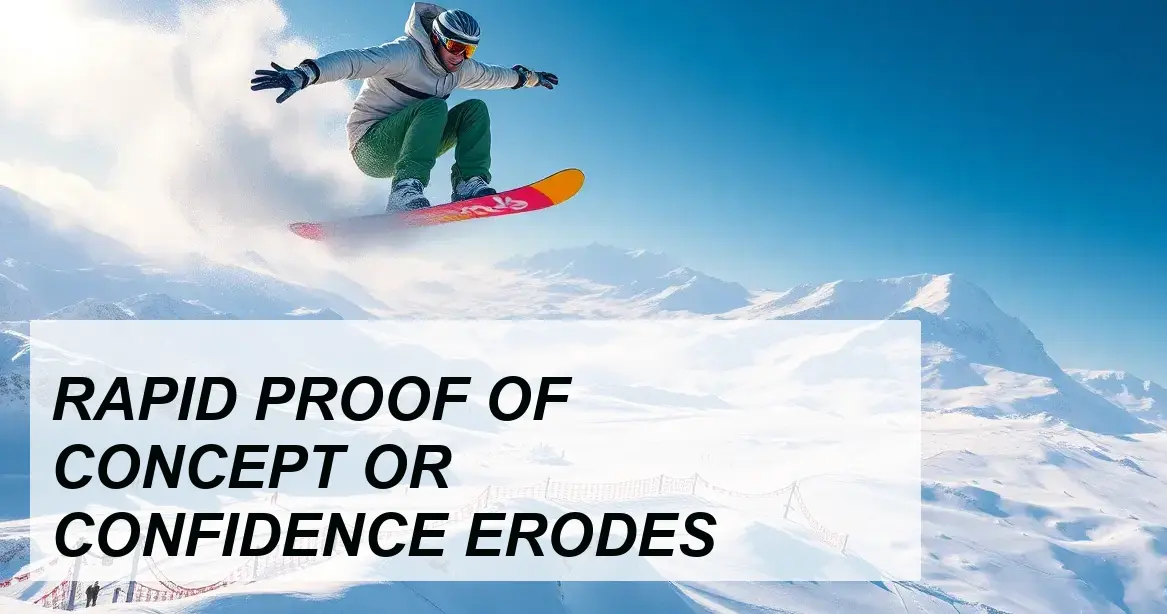 Production Insight: RAPID PROOF OF CONCEPT OR CONFIDENCE ERODES - Walla Walla Studio