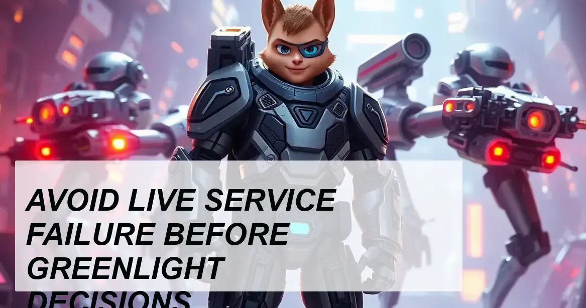 Production Insight: AVOID LIVE SERVICE FAILURE BEFORE GREENLIGHT DECISIONS - Walla Walla Studio