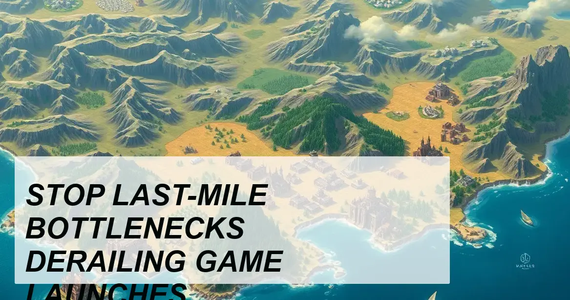 Production Insight: STOP LAST-MILE BOTTLENECKS DERAILING GAME LAUNCHES - Walla Walla Studio