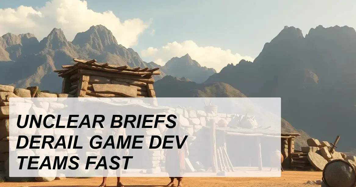 Production Insight: UNCLEAR BRIEFS DERAIL GAME DEV TEAMS FAST - Walla Walla Studio