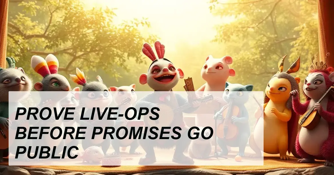 Production Insight: PROVE LIVE-OPS BEFORE PROMISES GO PUBLIC - Walla Walla Studio
