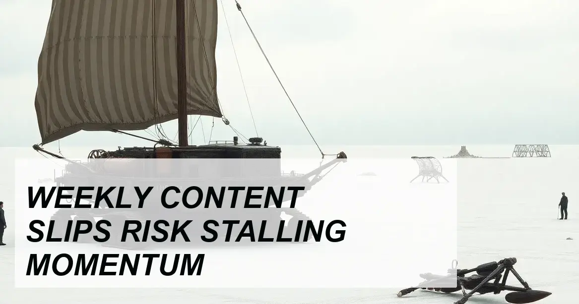 Production Insight: WEEKLY CONTENT SLIPS RISK STALLING MOMENTUM - Walla Walla Studio